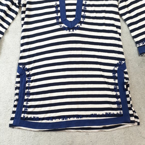 Anthro THML Boho 3/4 Sleeve Striped Tunic Top S - Picture 3 of 15